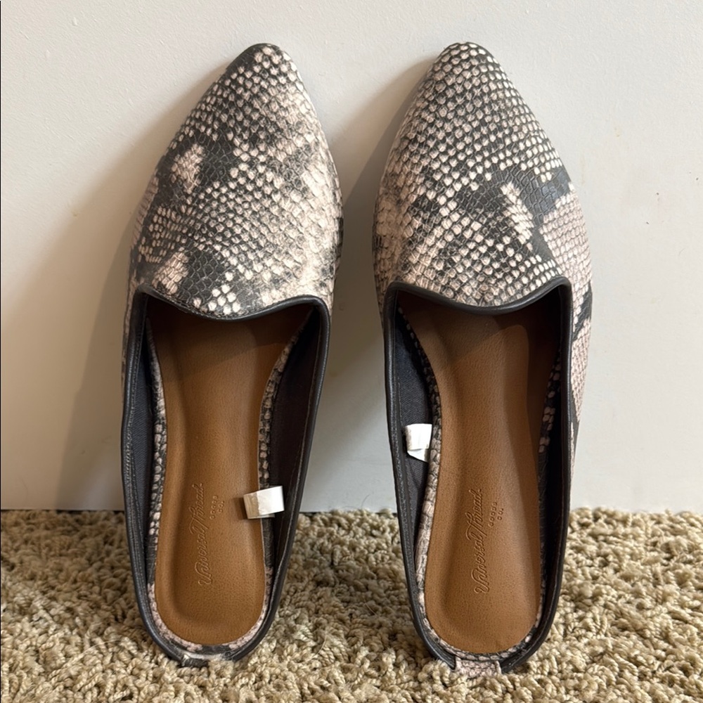 Universal Thread Snakeskin Patterned Mules - image 3